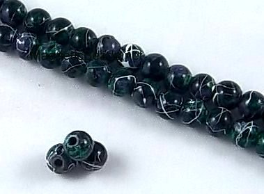 MMBG-4 4 mm Magnetic Beads Green Marbled